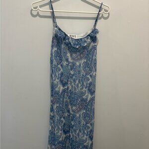 Vintage blue paisley maxi dress